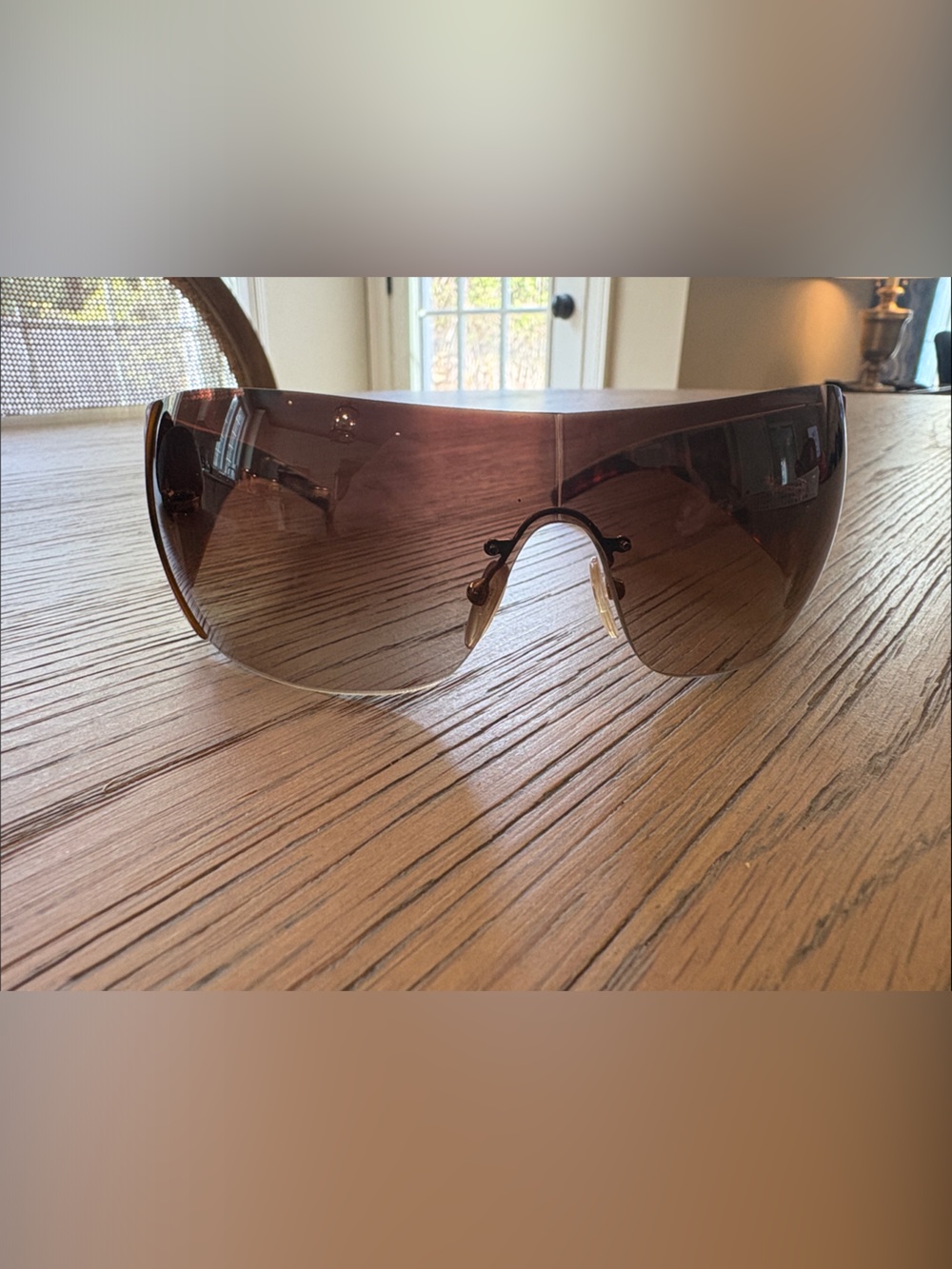 Prada Tortoiseshell Brown Shield Sunglasses